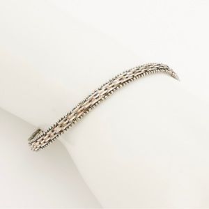 Vintage Italian Sterling Silver Link Chain Bracelet 925 Italy